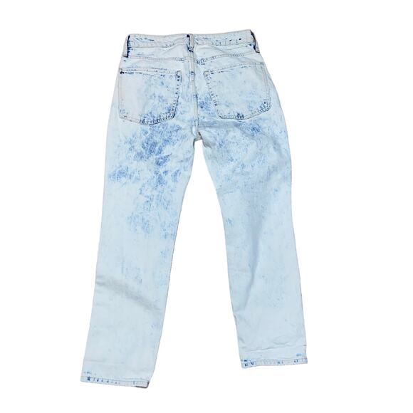 GAP Light Blue Acid Wash Boyfriend High Waist Straight Leg Denim Jeans 4/27 - Picture 4 of 7